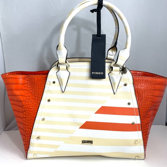 Pinko Handbags - GORGEOUS PINKO orange multi TOTE BAG